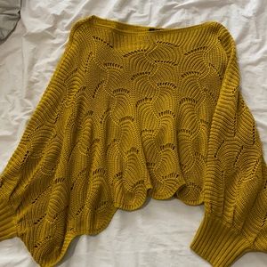 Mustard off the shoulder sweater